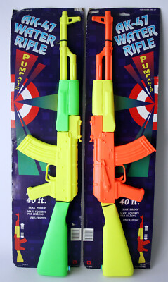 2X RARE VINTAGE 80'S AK-47 WATER RIFFLE GUN 27