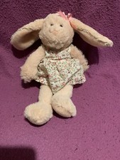 Keel Belle Rose Floral Dress Bunny Rabbit Soft Toy 22cm