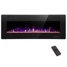 Electric Fireplace Wall-Mounted & Recessed,30''-68'',Ultra-Thin Fireplace Heater