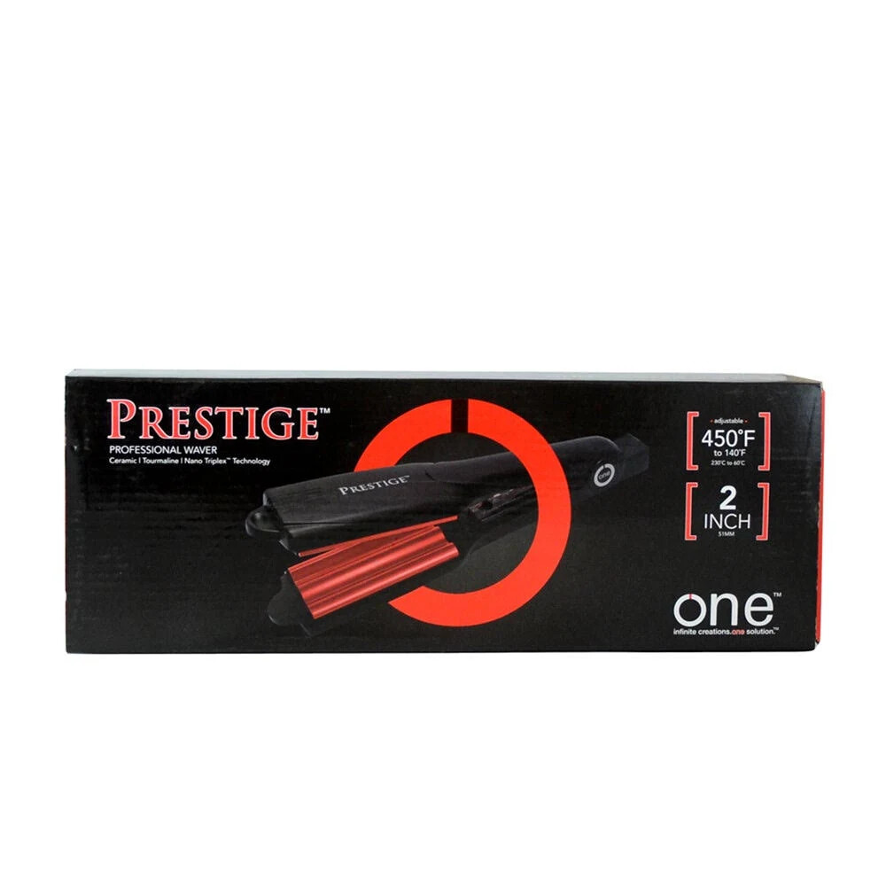 Профессиональная плойка для завивки волос Prestige One Professional Hair Waver с 2 широкими трехслойными насадками