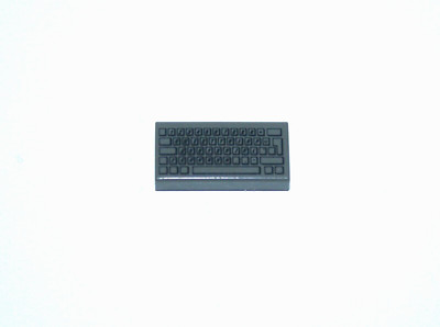 1x LEGO  Fliese/Kachel 1x2 mit voller Tastatur QWERTY 3069pb0030 NEU dunkelgrau
