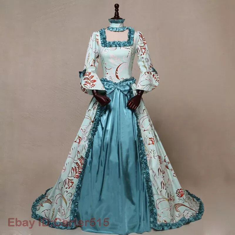 Women Vintage Medieval Victorian Dress Renaissance Ball Gowns Dresses ...