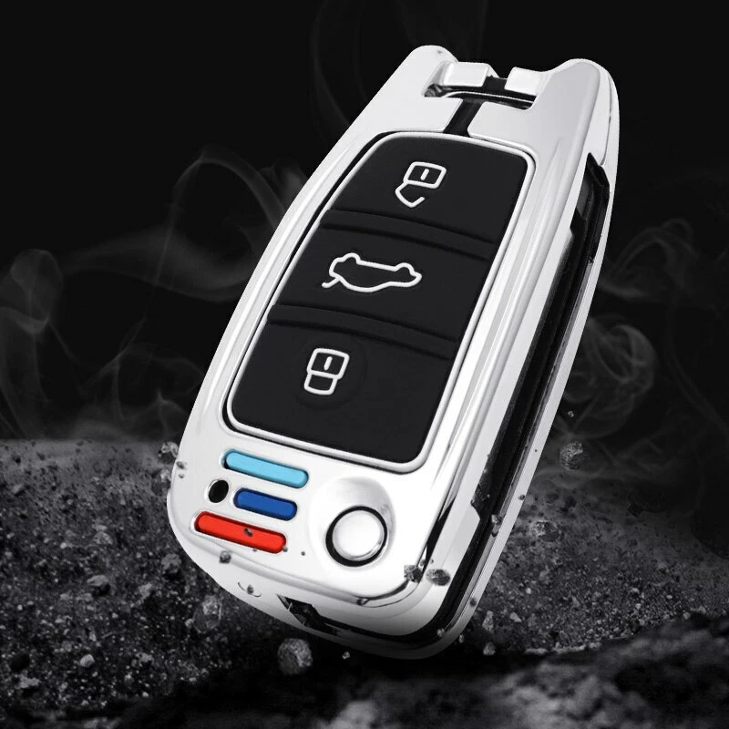 Funda Carcasa Llavero Mando a Distancia Coche Aleación Zinc Para Audi A3 A4 A6 A7 A8 TT Q5 Q7 Foto 4 de 4