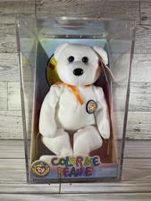 New Ty Beanie Bear Official Color Me Beanie Clear Case New Box W/ Markers 2002