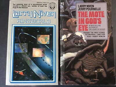 RINGWORLD & The Mote In God s Eye BOTH SIGNED x LARRY NIVEN Paperback UNREAD NF