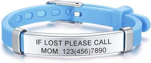 Personalized Name Alert Anti Lost ID Kid Child Baby Bracelet Wristband Emergency - Picture 24 of 27