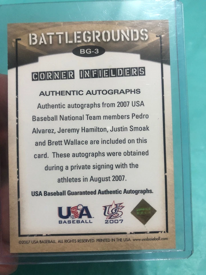 Quad 2007 EE. UU. PEDRO ALVAREZ JUSTIN SMOAK BRETT WALLACE HAMILTON RC SSP ROJO AUTOMÁTICO Foto 2 de 2