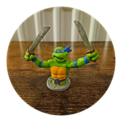 TMNT|Leonardo|Figur| 1990|Mirage Studios|BullylandAG|Germany|Handpainted|Turtles