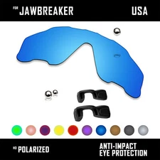 Anti Scratch Replacement Lens&Nose Pads for-Oakley Jawbreaker OO9290 Sunglasses