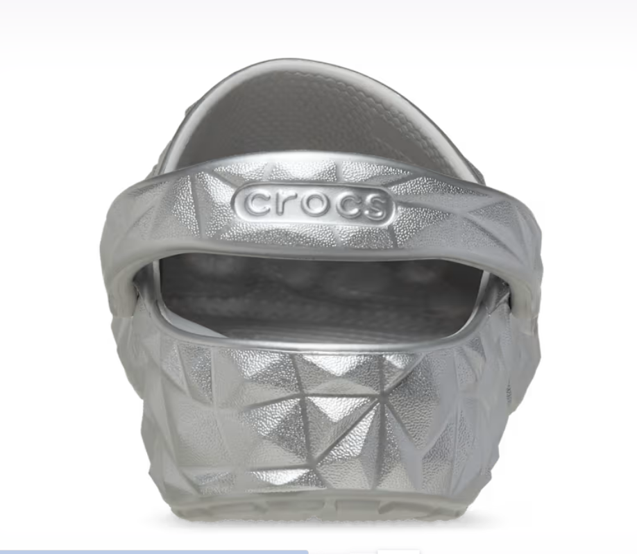 Crocs Classic Metallic Geometric Clog Silver 210002-040 Unisex Shoes M5 W7 New CROCS Classic Metallic Geometric Clog 210002-040 - Shiekh main image 4
