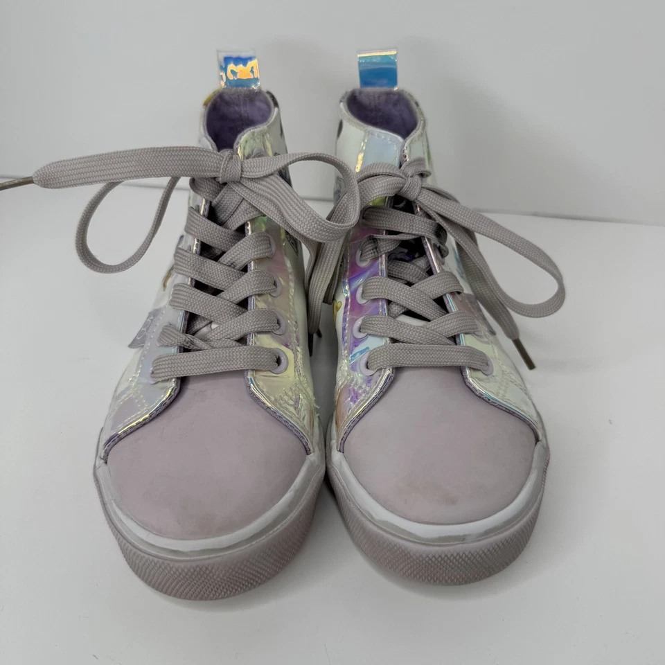 Ground Up Disney 100 высоты верхний кроссовок размер 1 большой ребенок фиолетовый и белый Lilo стежок - Изображение 4 из 4