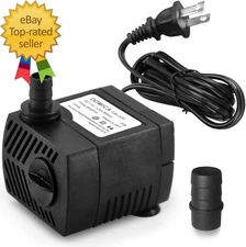 90 GPH Mini Submersible Pump, Small Fountain Pump (5W 350L/H) for Water Feature