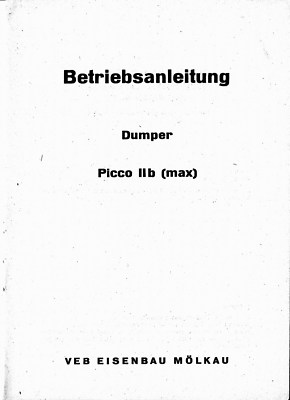 302012 Bedienung Dumper Picco 2 b max Eisenbau Mölkau