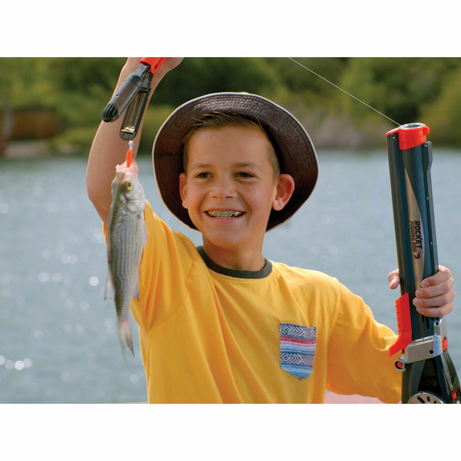 Goliath Kids Rocket Fishing Pole Rod and Reel Safety Bobber for Ages 8+  (Used)