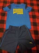 PUMA SHORTS  PUMA SHIRT Toddler Boy Size 24 months 2pc Blue Shorts Set