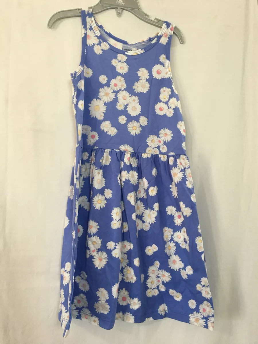 New Carter s Floral Blue Tank Play Jersey Dress Girls Play many