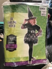 Lil' Darling Witch 2 Piece Toddler Costume Size 1-2 New