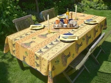 Tablecloth Provence 150x350 CM Yellow Ears from France Easy-Care Non-Iron
