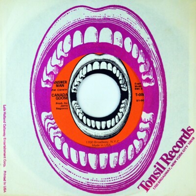 7'' CANADA GOOSE Higher & Higher/Answer Man TONSIL Psychedelic USA 1970 like NEW!