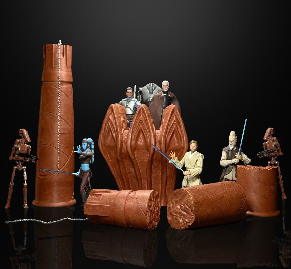 Geonosis Balcony & Pillar Diorama for 3.75-inch Star Wars Action Figures  