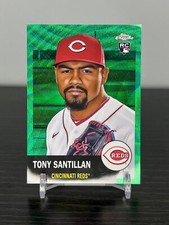 Tony Santillan 2022 Topps Chrome Platinum Green Wave Refractor RC #220 69/99