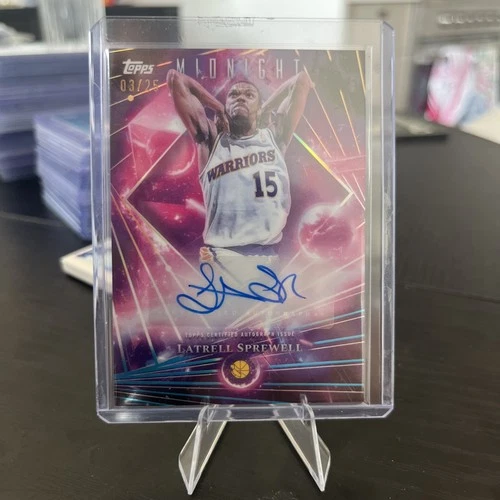 New Listing2025 Topps Midnight Dark Matter Latrell Sprewell Auto /25