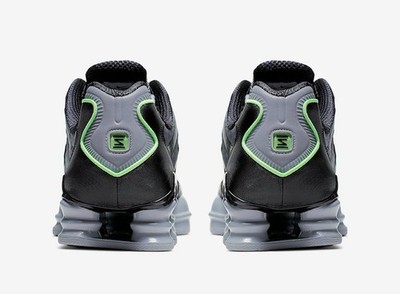 Nike Shox TL Shoes Wolf Gray Black Lime Blast AV3595-005 Men's