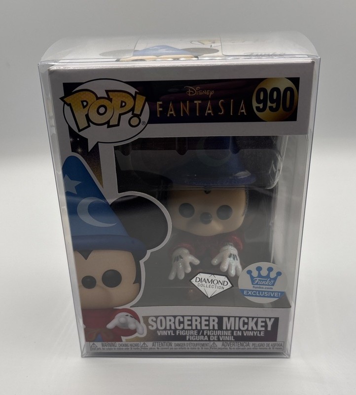 FUNKO POP Disney Fantasia #990 Sorcerer Mickey Mouse Diamond Shop Exclusive New