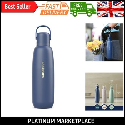 Fizz & Go Edelstahl 0,9L Storm Blue - Wiederverwendbar, Auslaufsicher, Doppelwandig...