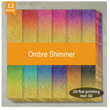 Ombre Shimmer - Craft Paper - 12 Sheets - 6"x6" -160gsm - Scrapbooking