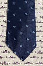 BROOKS BROTHER Red Fleece Silk Navy With Blue Polka Dot Tie BRAND NEW 2.75
