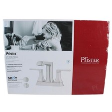 Pfister Penn Brushed Nickel 4in Centerset Bathroom Faucet LF-048-PEGS New