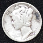 1944 VERY GOOD Mercury Dime, 90% SILVER!