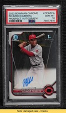2022 Bowman Chrome Prospect Ricardo Cabrera PSA 10 GEM MT Auto READ 11oq