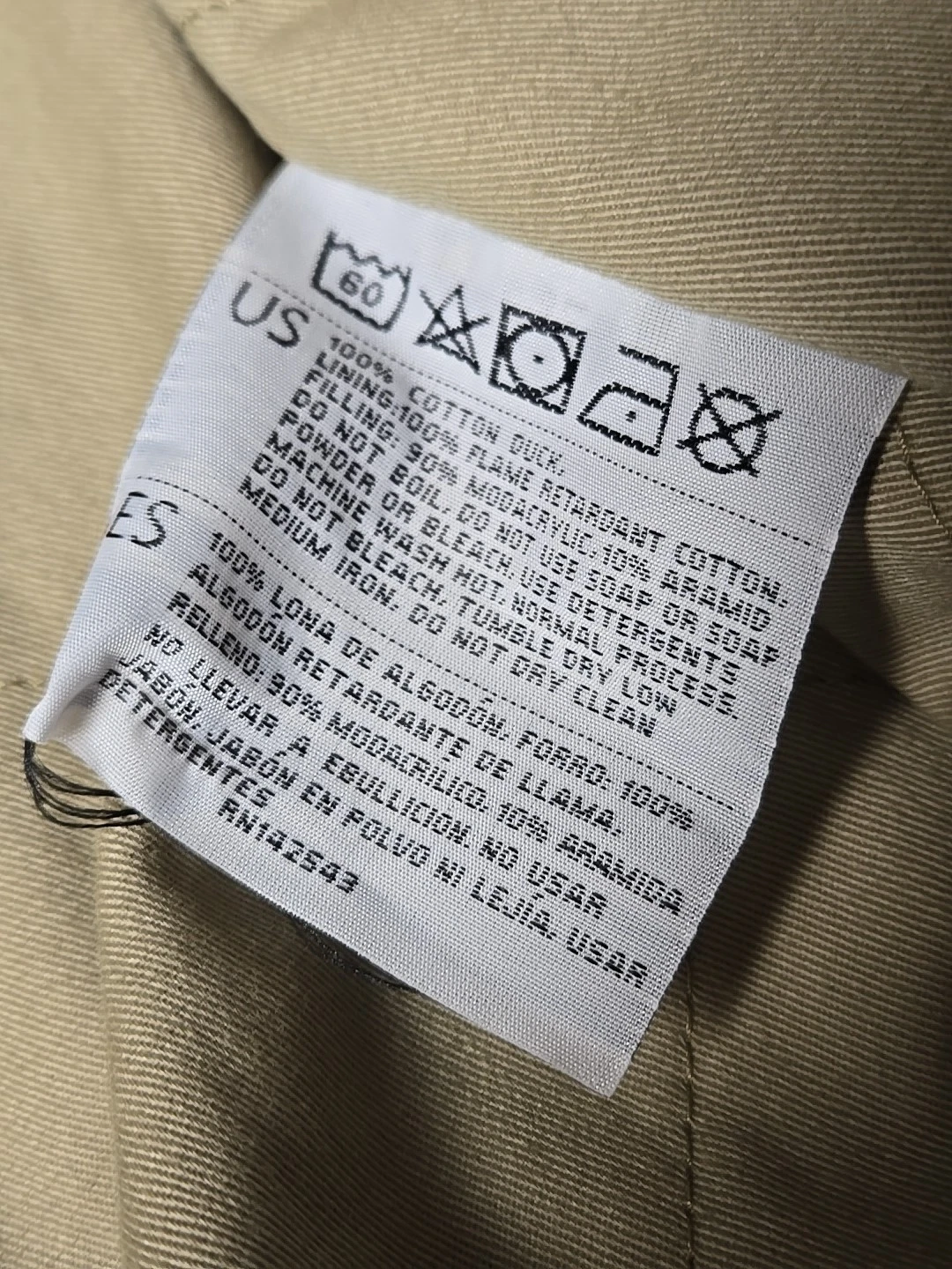 Portwest Bizflame L Jacket NFPA2112 ARC 4 Fire Resistant Hoodie Duck Cotton BL - product detail image 12