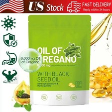 Oil of Oregano 300 Softgels with Black Seed Oil - 6000mg Oregano Oil