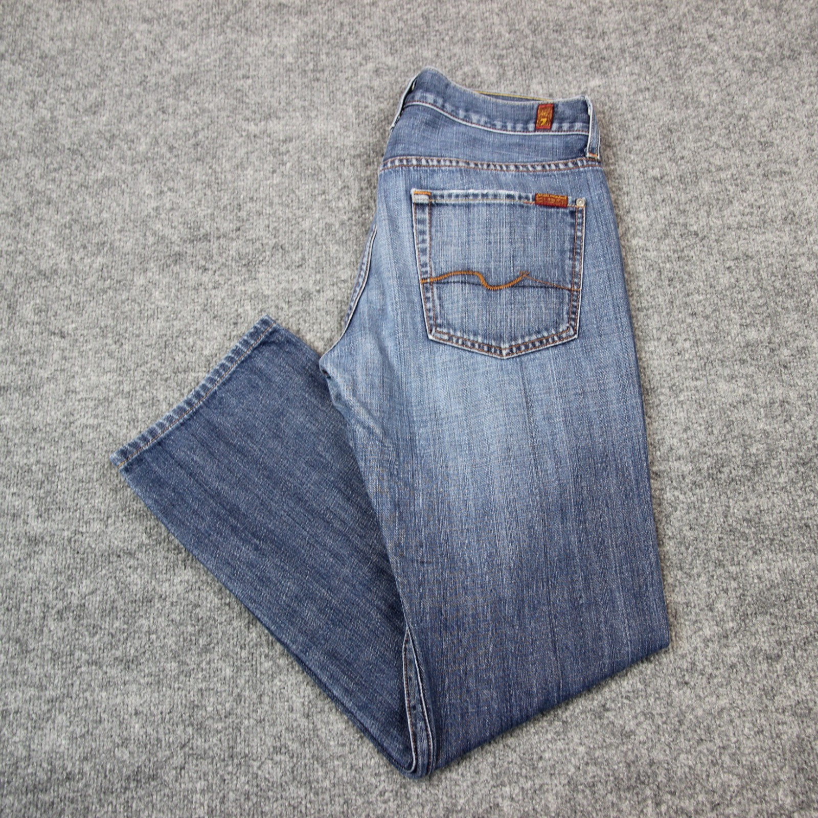 's 32x30 Blue Straight Standard Cotton Button Fly Usa