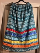 Handmade Women's Ribbon Skirt Multi-Color Cotton 36  one size