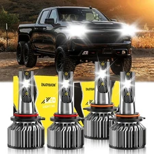 LED Headlight Kit Hi Lo Beam Bulb For Chevy Silverado 1500 2500HD 2001-2005 2006