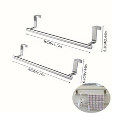 Stainless Steel Over Door Towel Rail Rack Bathroom Kitchen Holder Storage uk