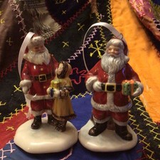NWT Royal Doulton Santa  Christmas Ornaments - pair