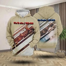 The Beatles Red And Blue Pullover Hoodie, Music Lovers, S-5XL US Size, For Men