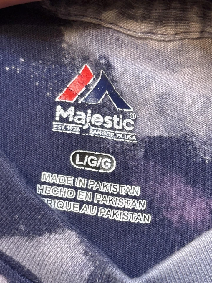 Tennessee Titans Shirt Mens Large Blue White NFL Football Tie Dye Applique Tee - Image 4 of 4