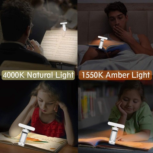 USB Clip Reading Light Folding Book Light Led Reading Light Portable9624 - Afbeelding 2 van 10