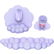 Cloud Mouse Pad with Wrist Rest, Cloud Keyboard Wrist Rest, Mouse Pad Wrist S...