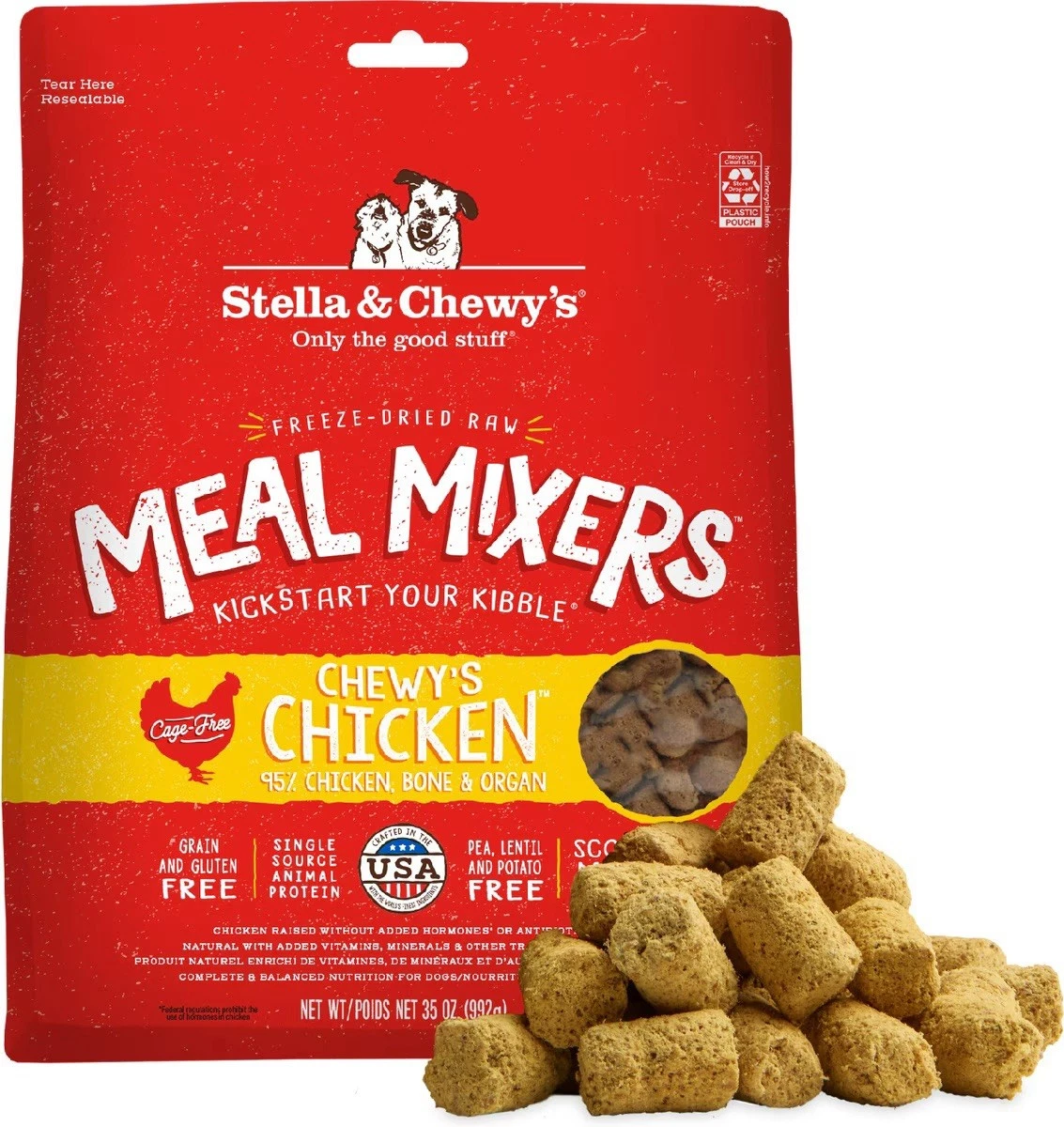 35oz Stella & Chewy's Chewy’s Chicken Meal Mixers Freeze-Dried Food Topper