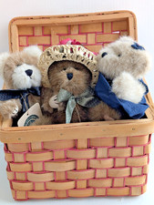 Boyds Bears Friends Archive /collection-3 Teddy Bears Woven Basket