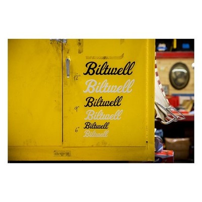 Motorrad Aufkleber Biltwell Script schwarz 6''