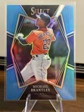 2022 Panini Select Michael Brantley Carolina Blue /35 Prizm