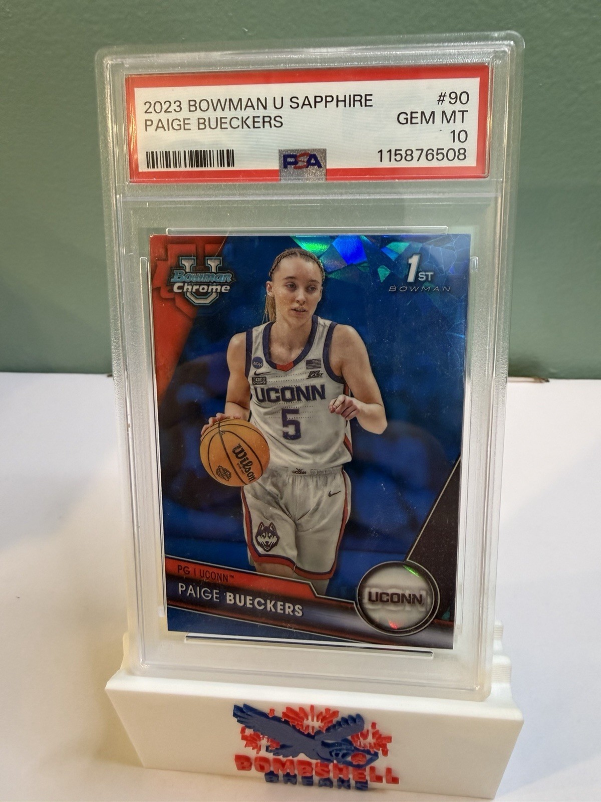 PSA 10 2023 Bowman U Sapphire Paige Bueckers 1st Bowman #90 view 1